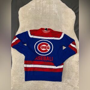 Cubs Merchandise Camo Blue Pullover Long Sleeve Small‎ Sweater MLB